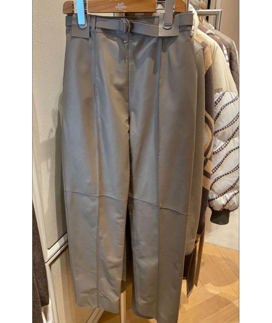 HERMES PRE-OWNED Серые прямые брюки, фото 2