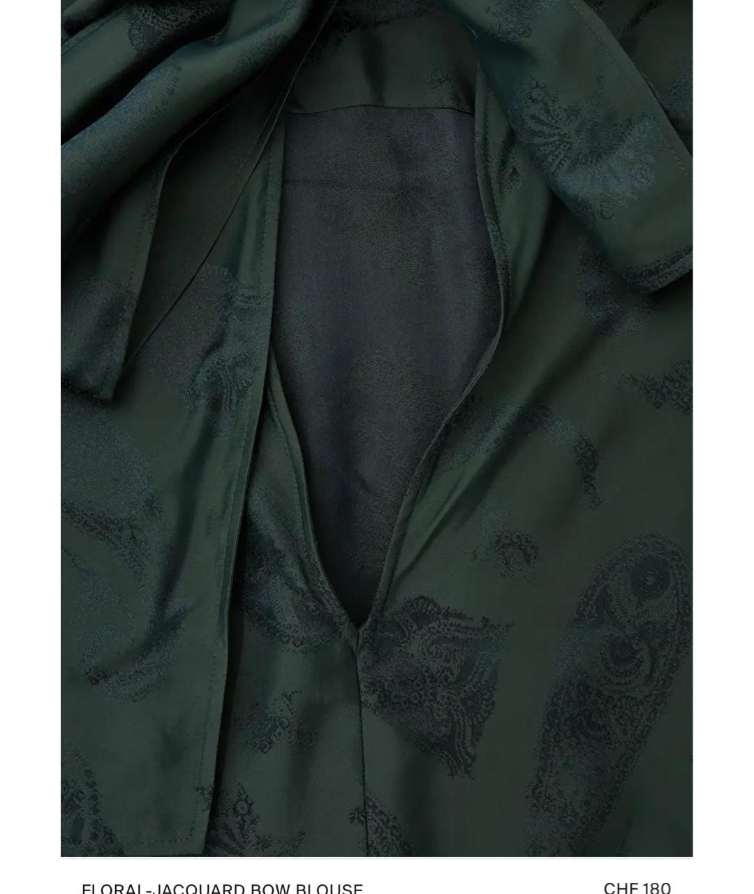 COS Зеленая вискозная блузы, фото 4