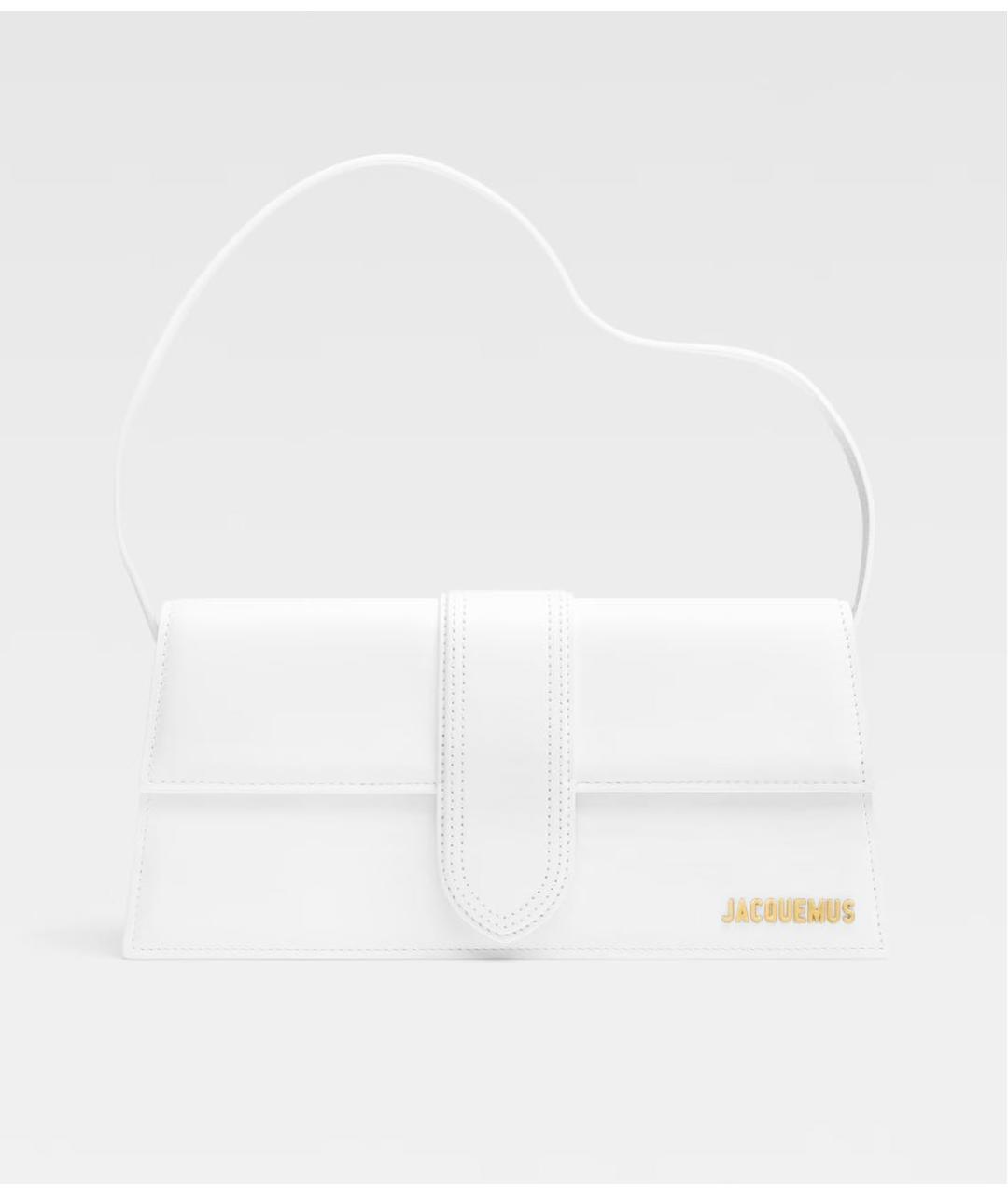 JACQUEMUS Белая кожаная сумка через плечо, фото 7