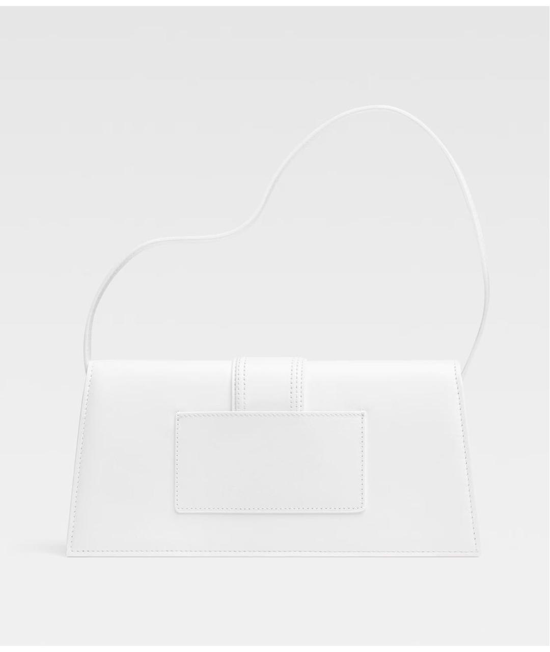 JACQUEMUS Белая кожаная сумка через плечо, фото 3