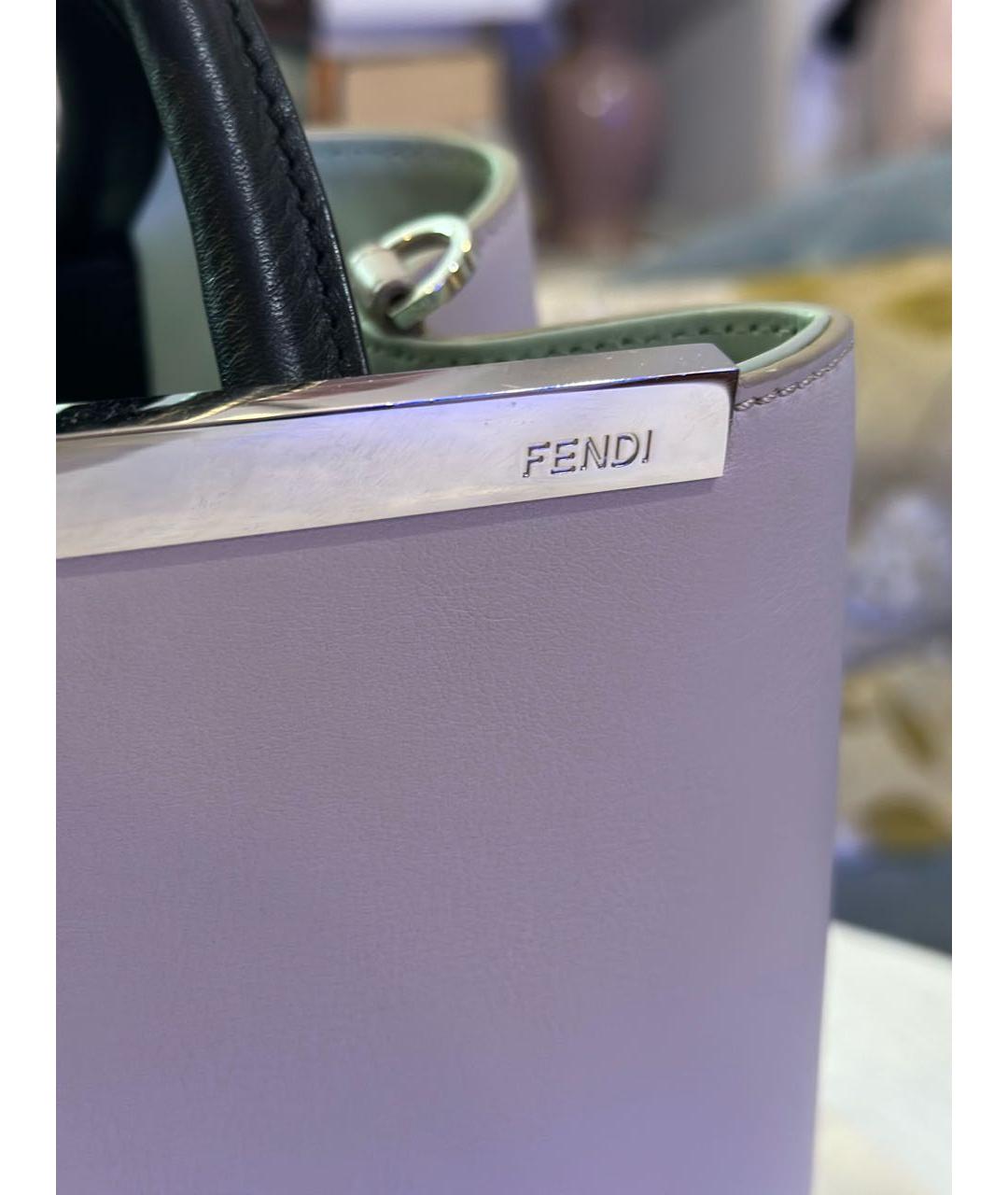 FENDI Кожаная сумка с короткими ручками, фото 4