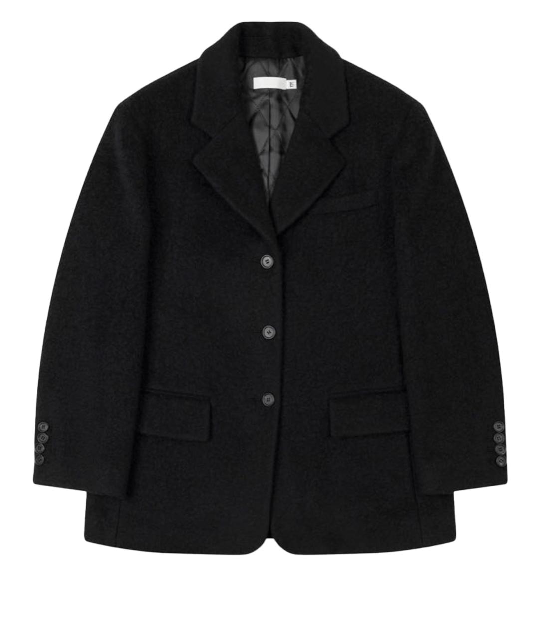 LOW CLASSIC Черное шерстяное пальто, фото 1