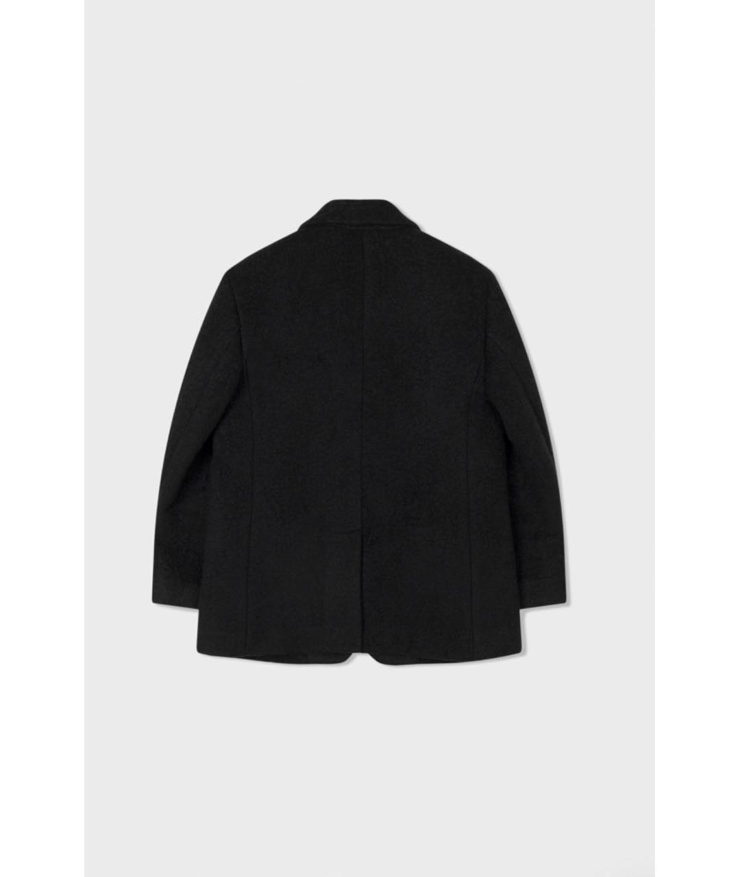 LOW CLASSIC Черное шерстяное пальто, фото 2