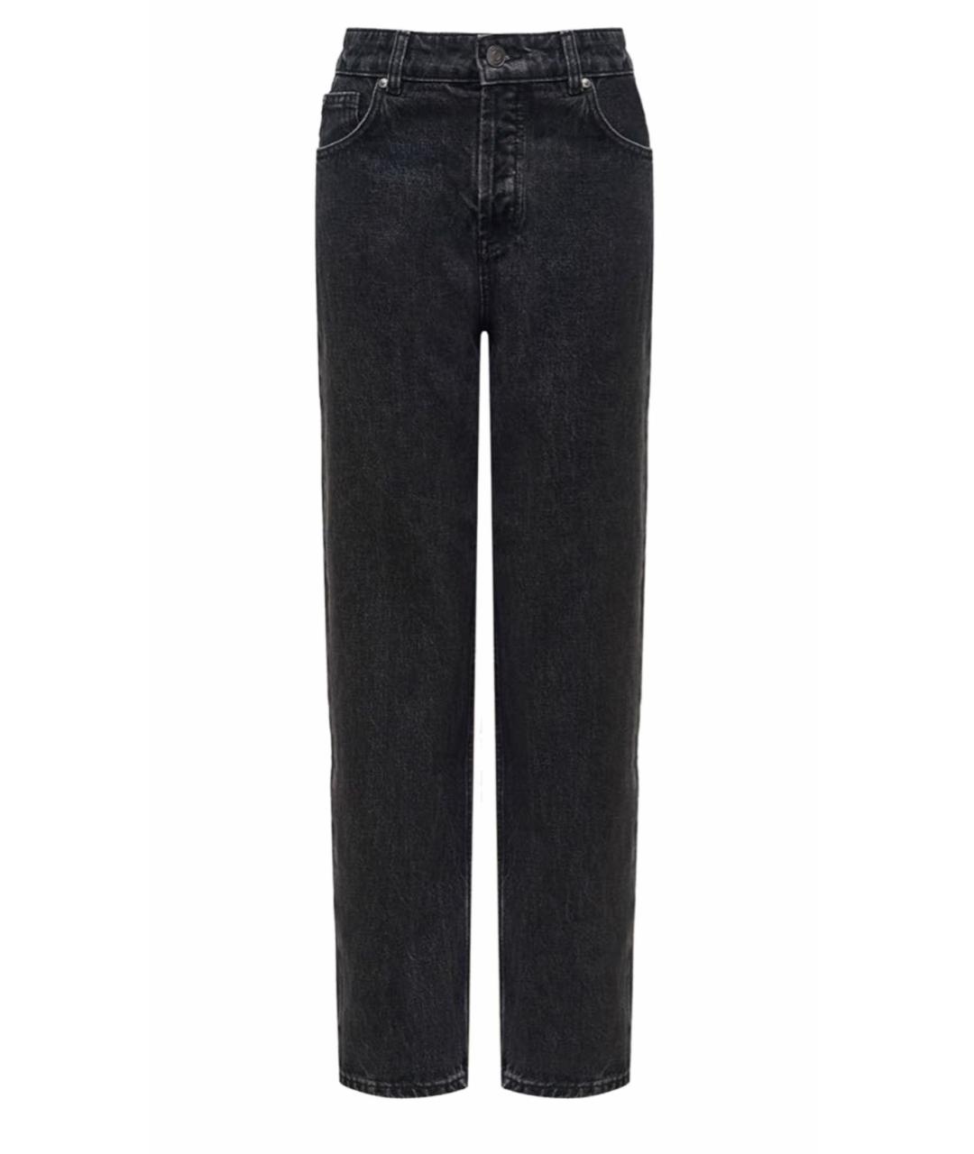 12 STOREEZ Черные хлопковые прямые джинсы, фото 1