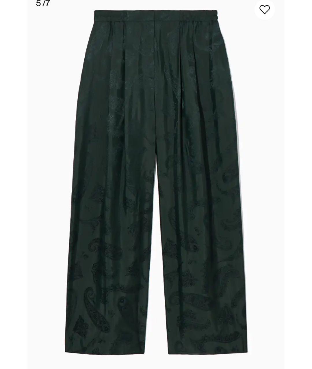 COS Зеленые вискозные брюки широкие, фото 6