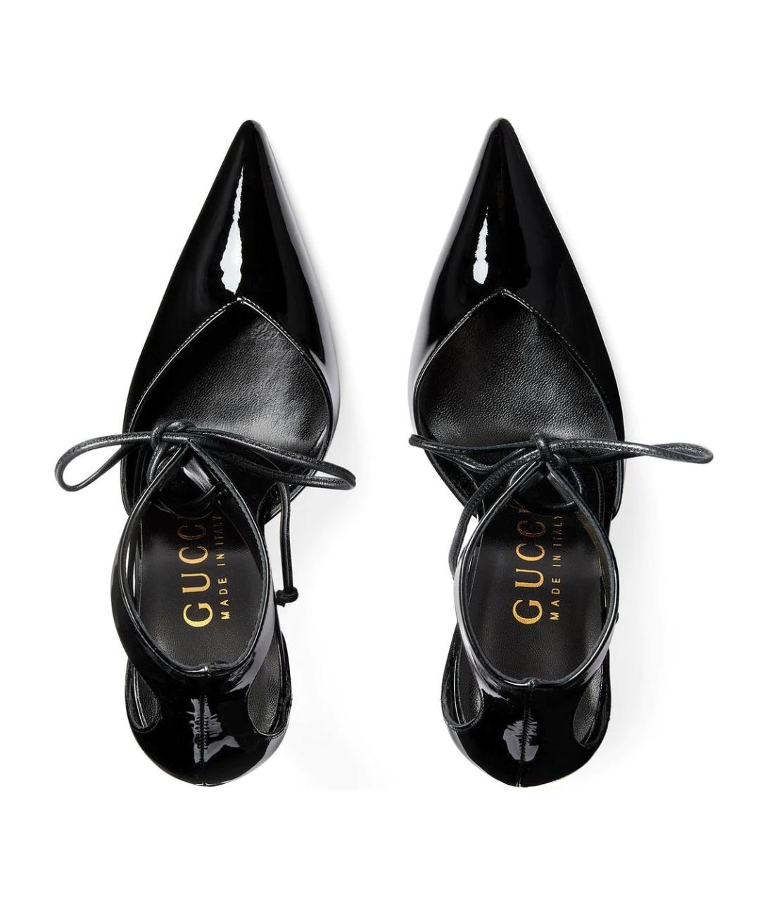 GUCCI Черные кожаные туфли, фото 4
