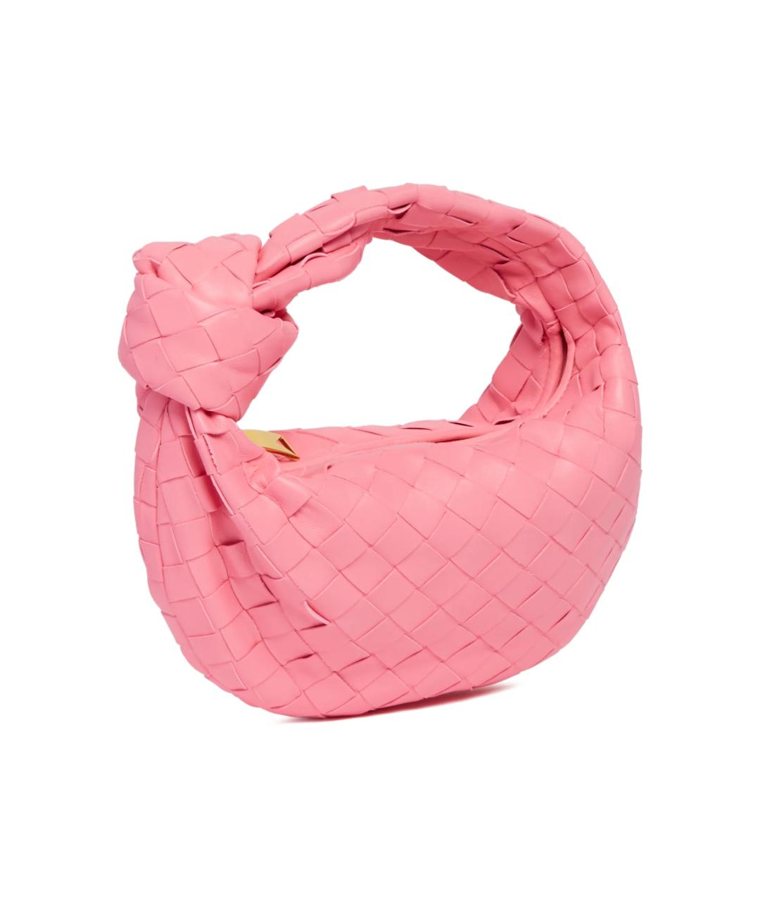 BOTTEGA VENETA Розовая кожаная сумка с короткими ручками, фото 2
