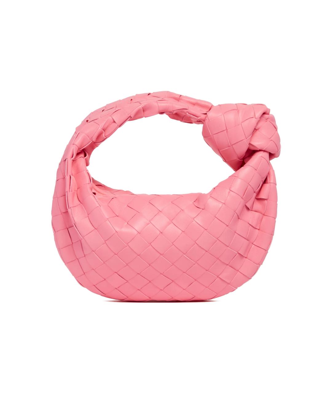 BOTTEGA VENETA Розовая кожаная сумка с короткими ручками, фото 5