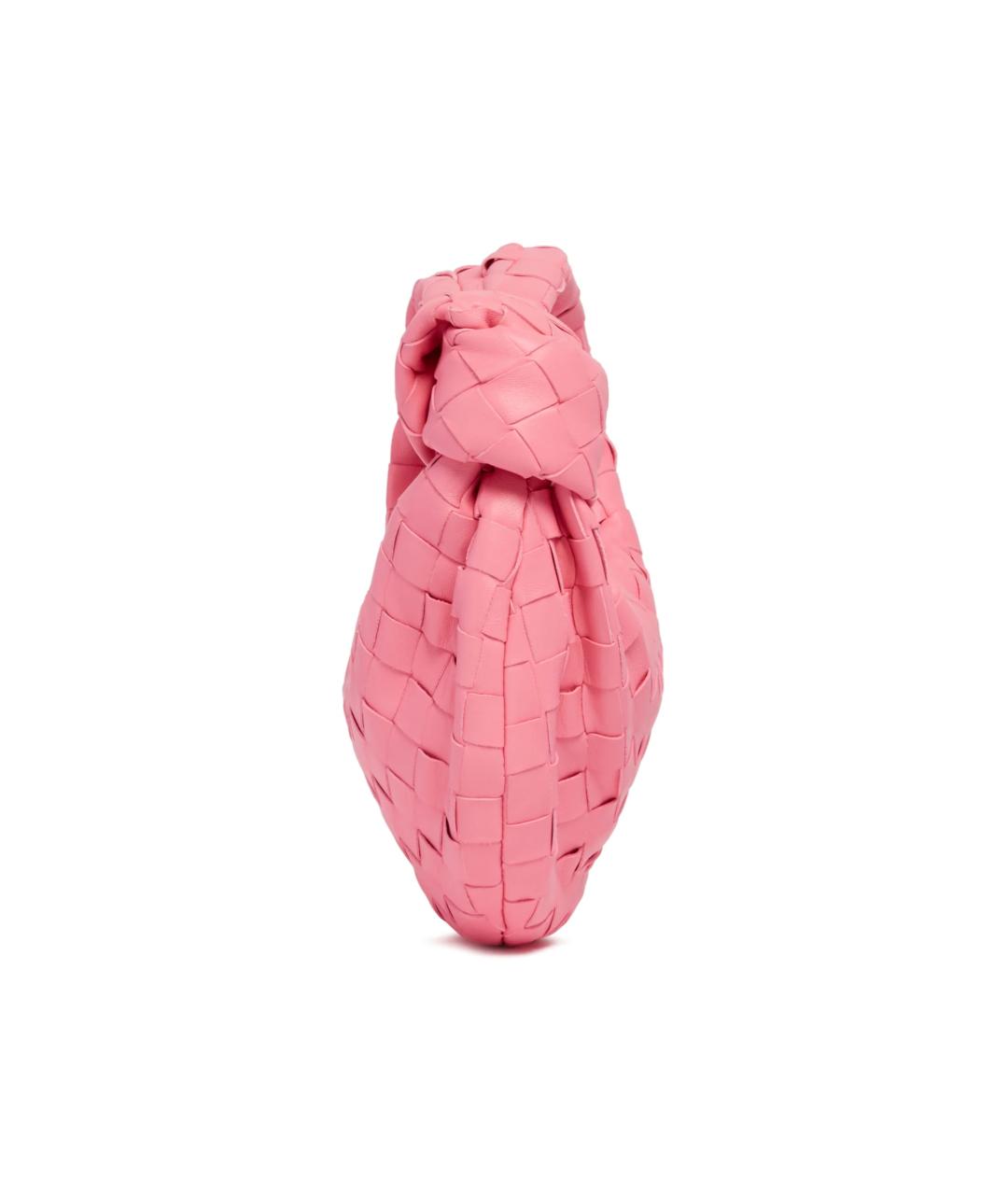 BOTTEGA VENETA Розовая кожаная сумка с короткими ручками, фото 4
