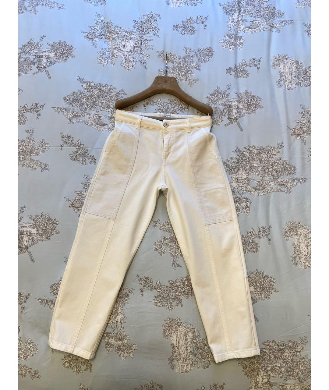 BRUNELLO CUCINELLI Белые хлопковые детские джинсы, фото 3