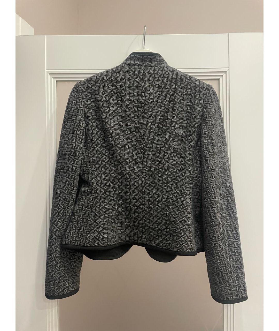 ARMANI COLLEZIONI Серый шерстяной жакет/пиджак, фото 2