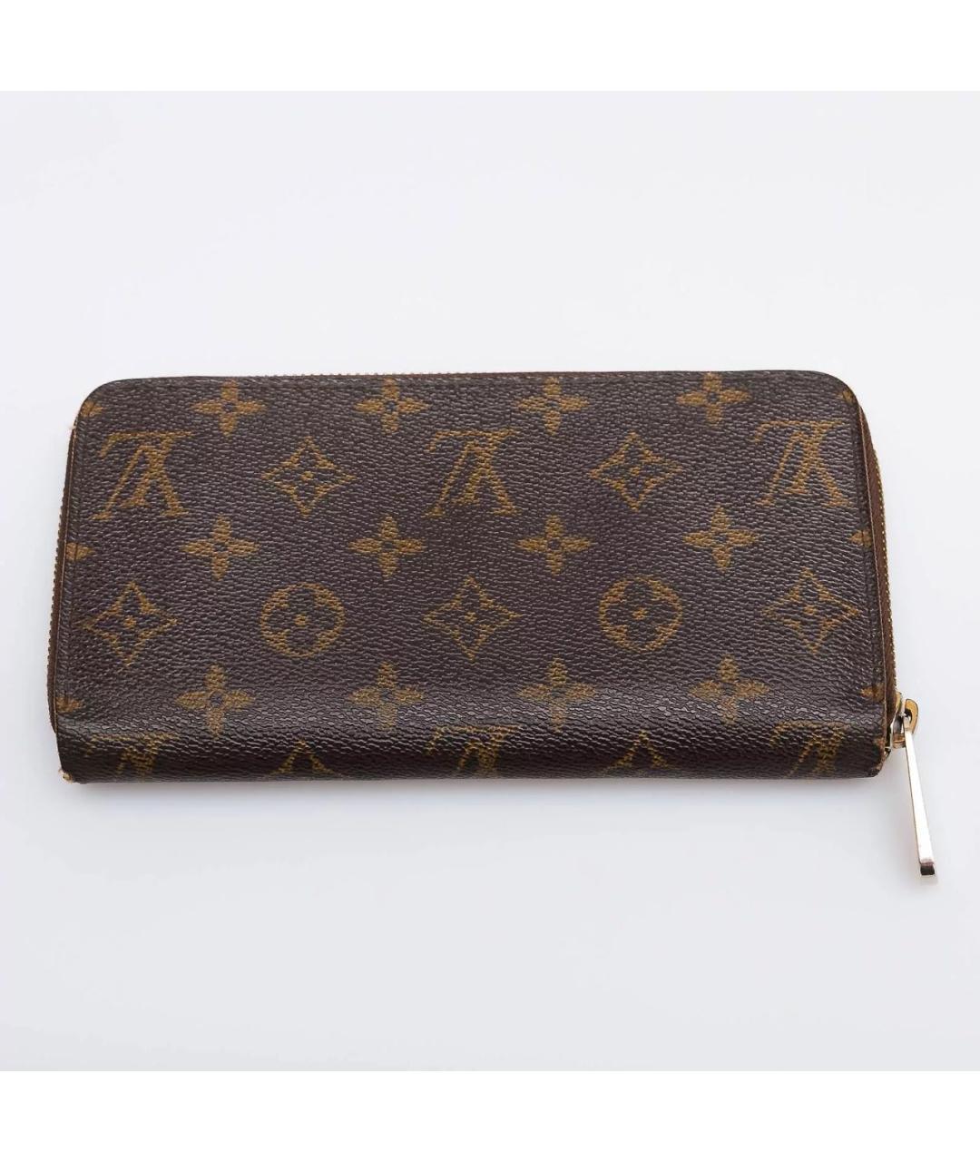 LOUIS VUITTON Коричневый кожаный кошелек, фото 2