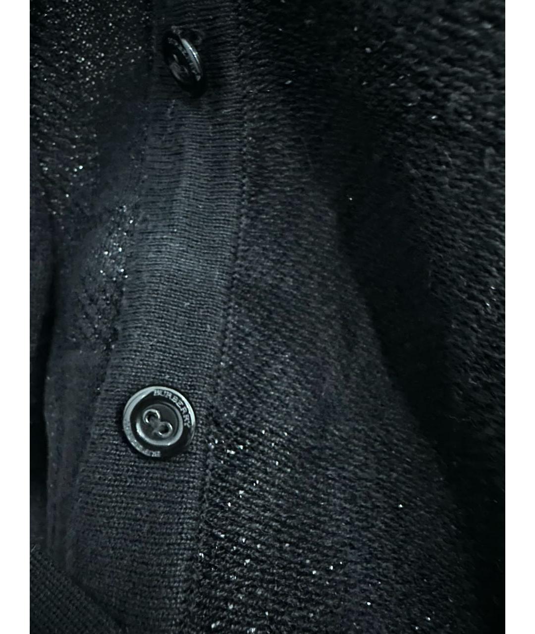 BURBERRY Черный шелковый кардиган, фото 4