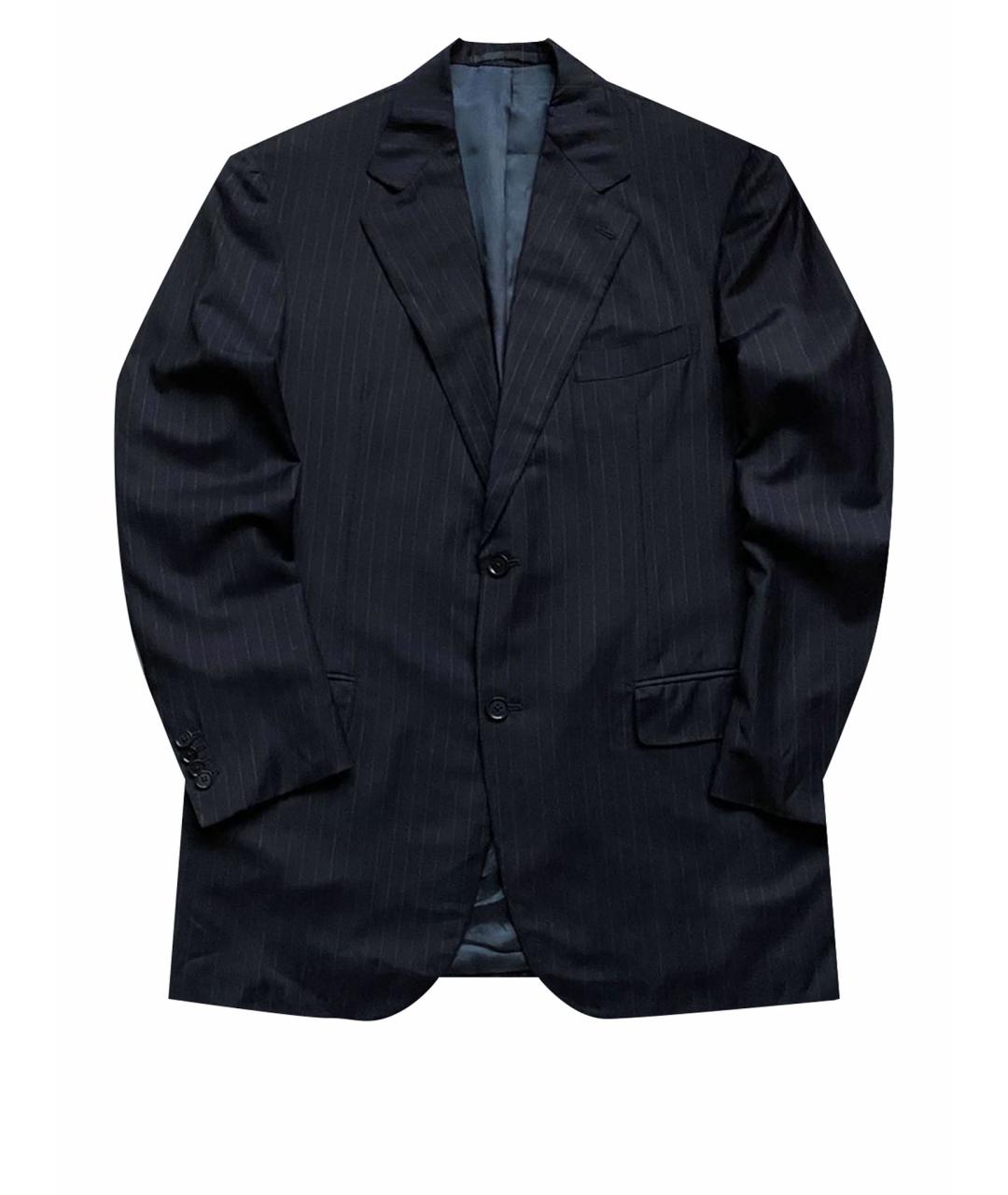 LORO PIANA Темно-синий шерстяной пиджак, фото 1
