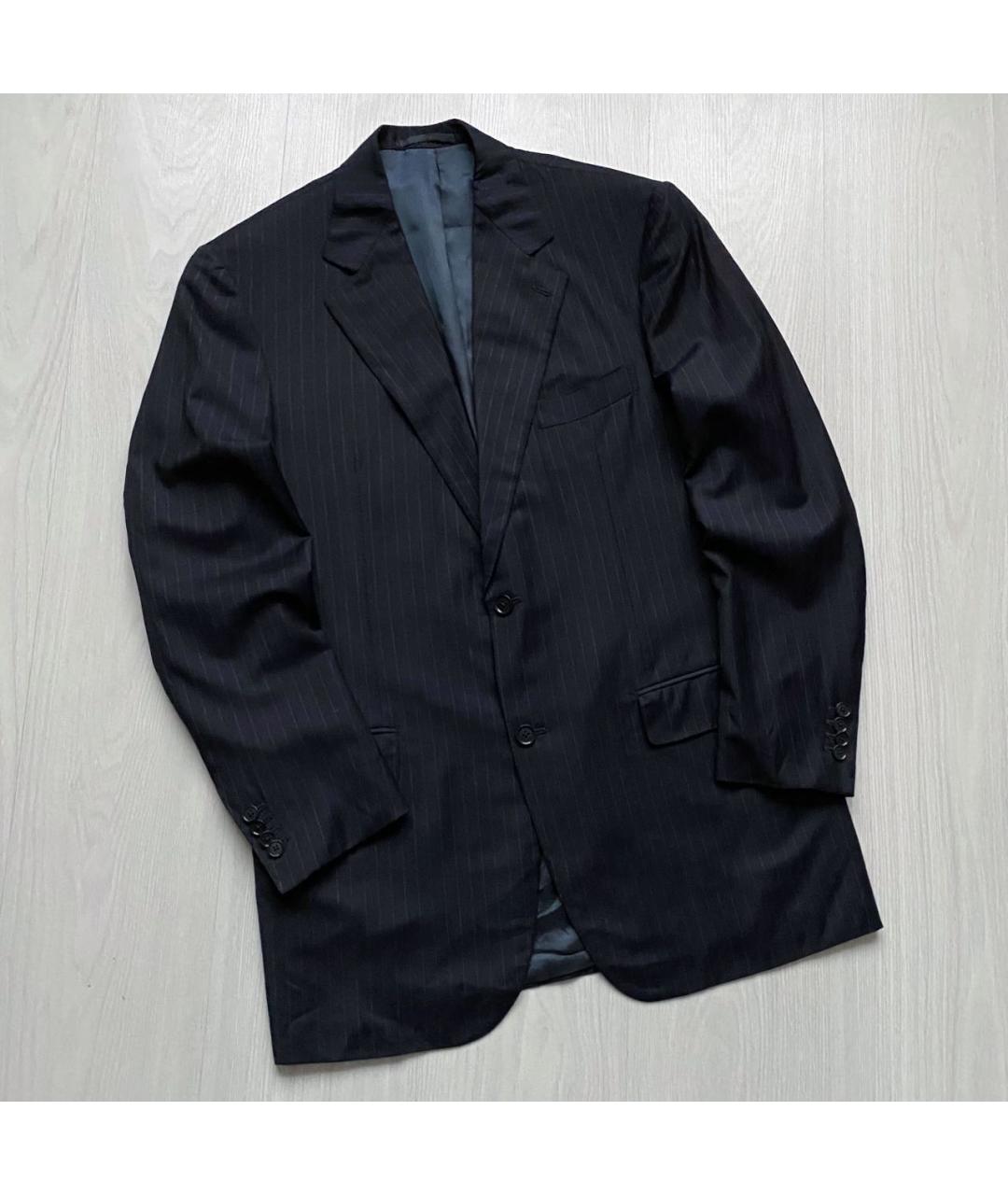 LORO PIANA Темно-синий шерстяной пиджак, фото 7