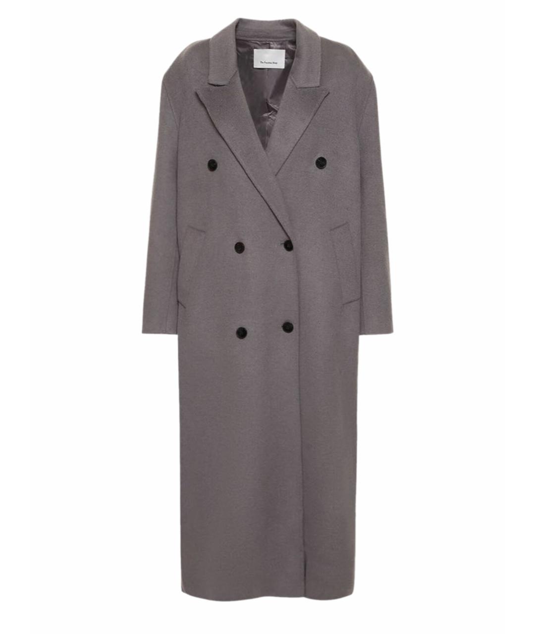 THE FRANKIE SHOP Серое шерстяное пальто, фото 1