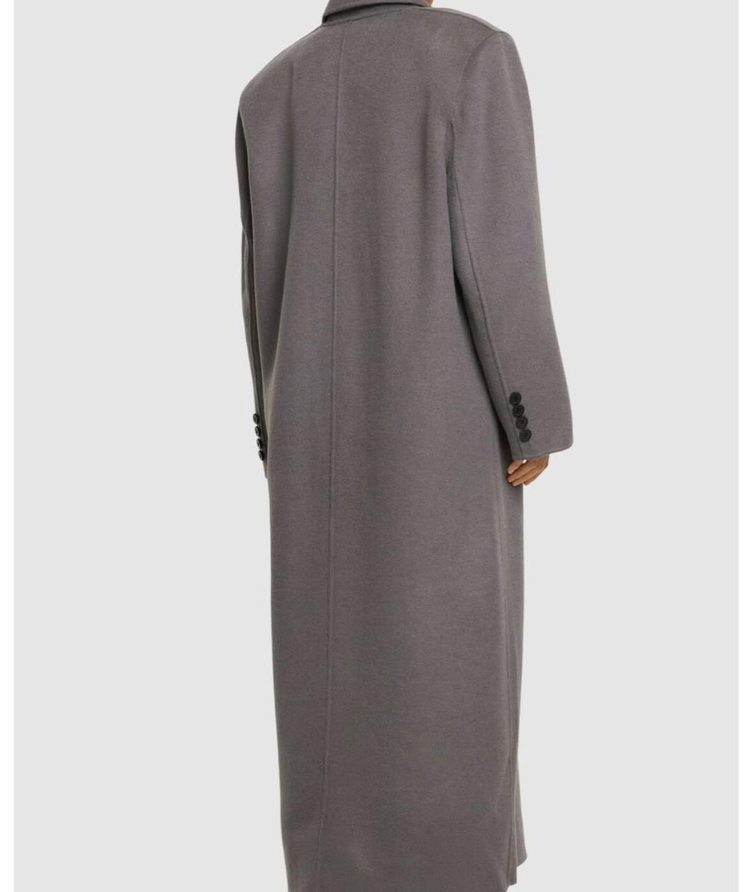 THE FRANKIE SHOP Серое шерстяное пальто, фото 4