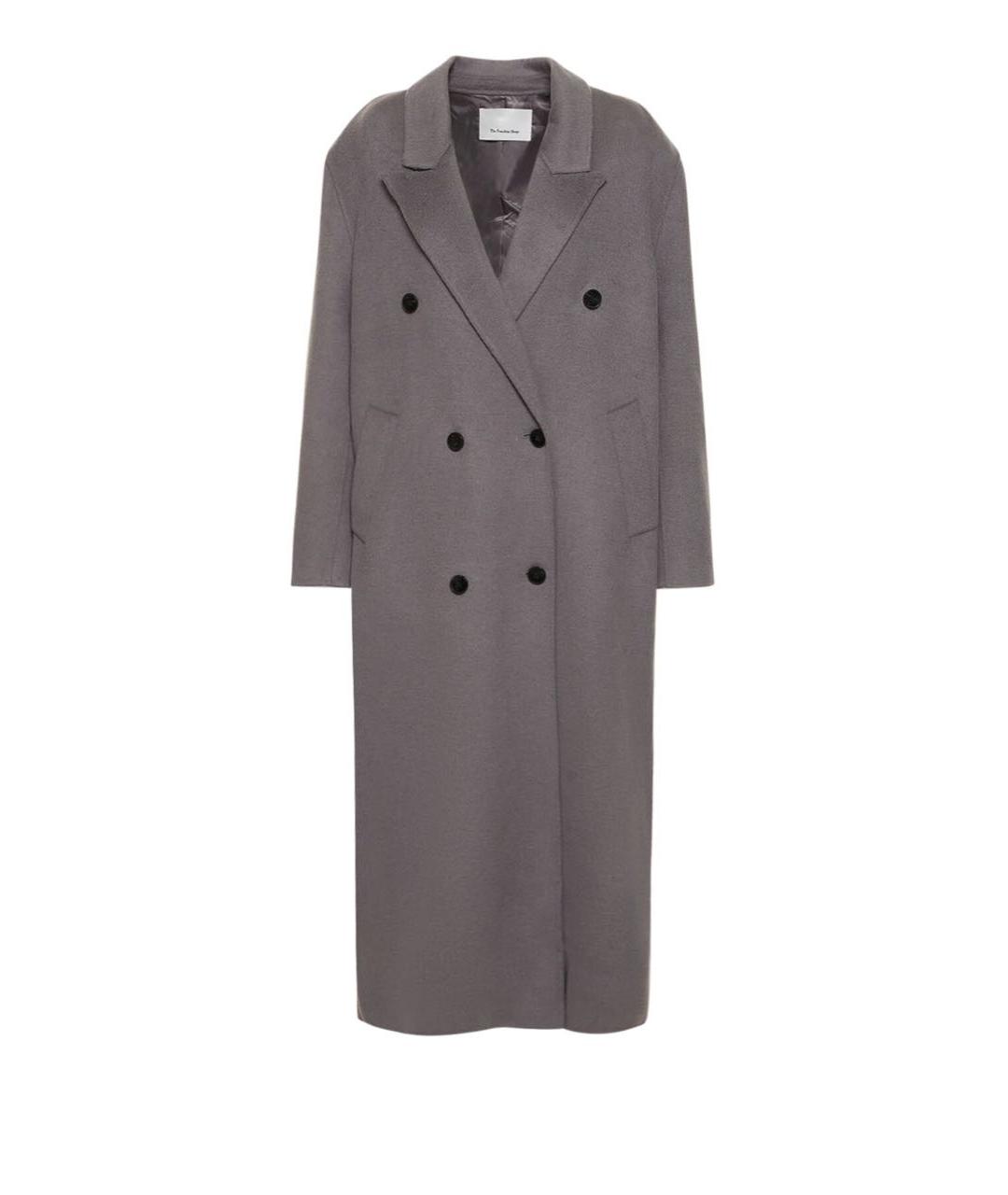 THE FRANKIE SHOP Серое шерстяное пальто, фото 7