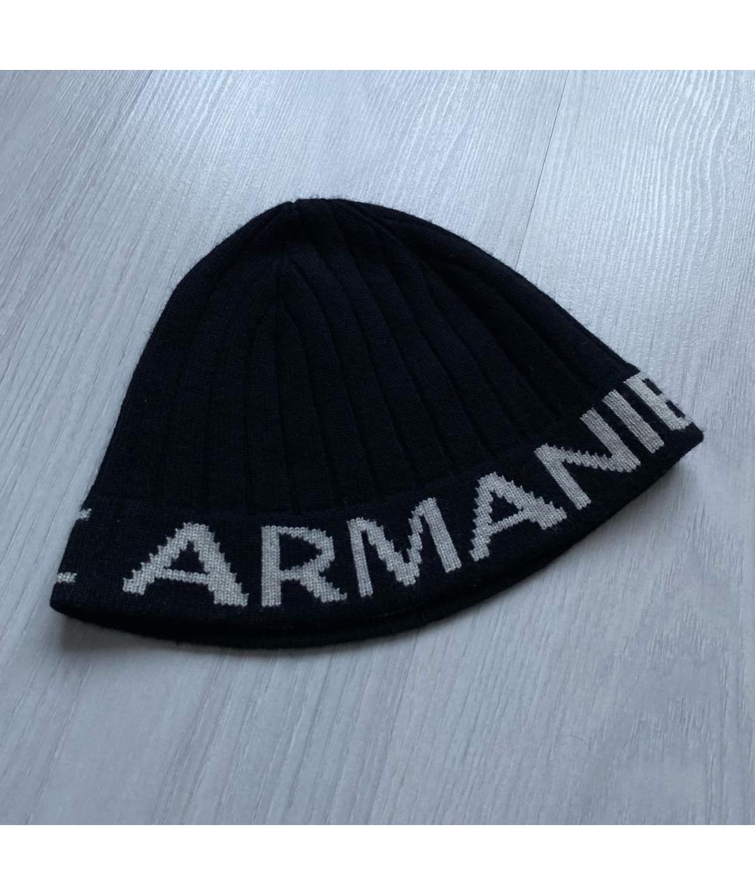 ARMANI EXCHANGE Черная шерстяная шапка, фото 2