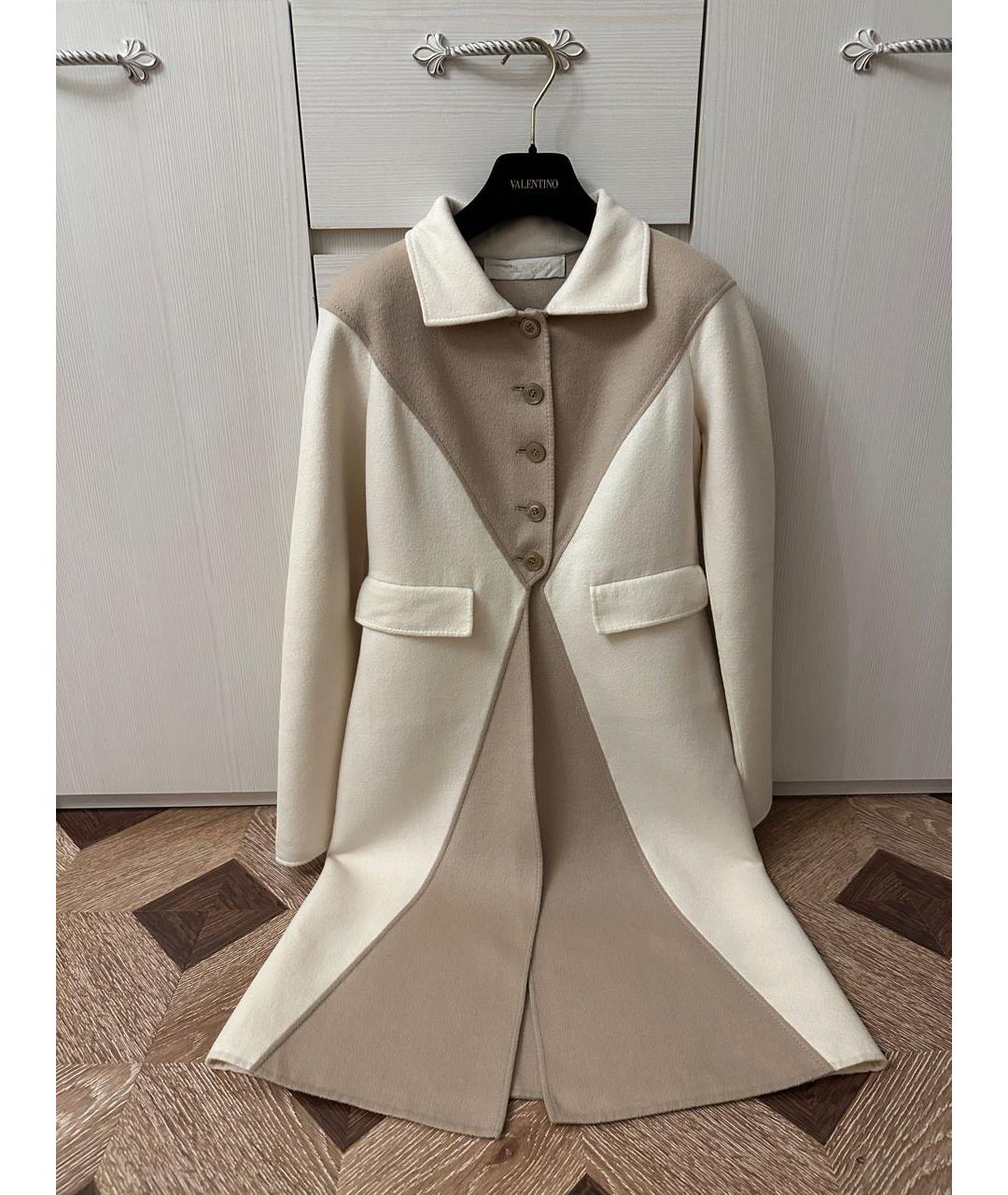 VALENTINO Белое шерстяное пальто, фото 4