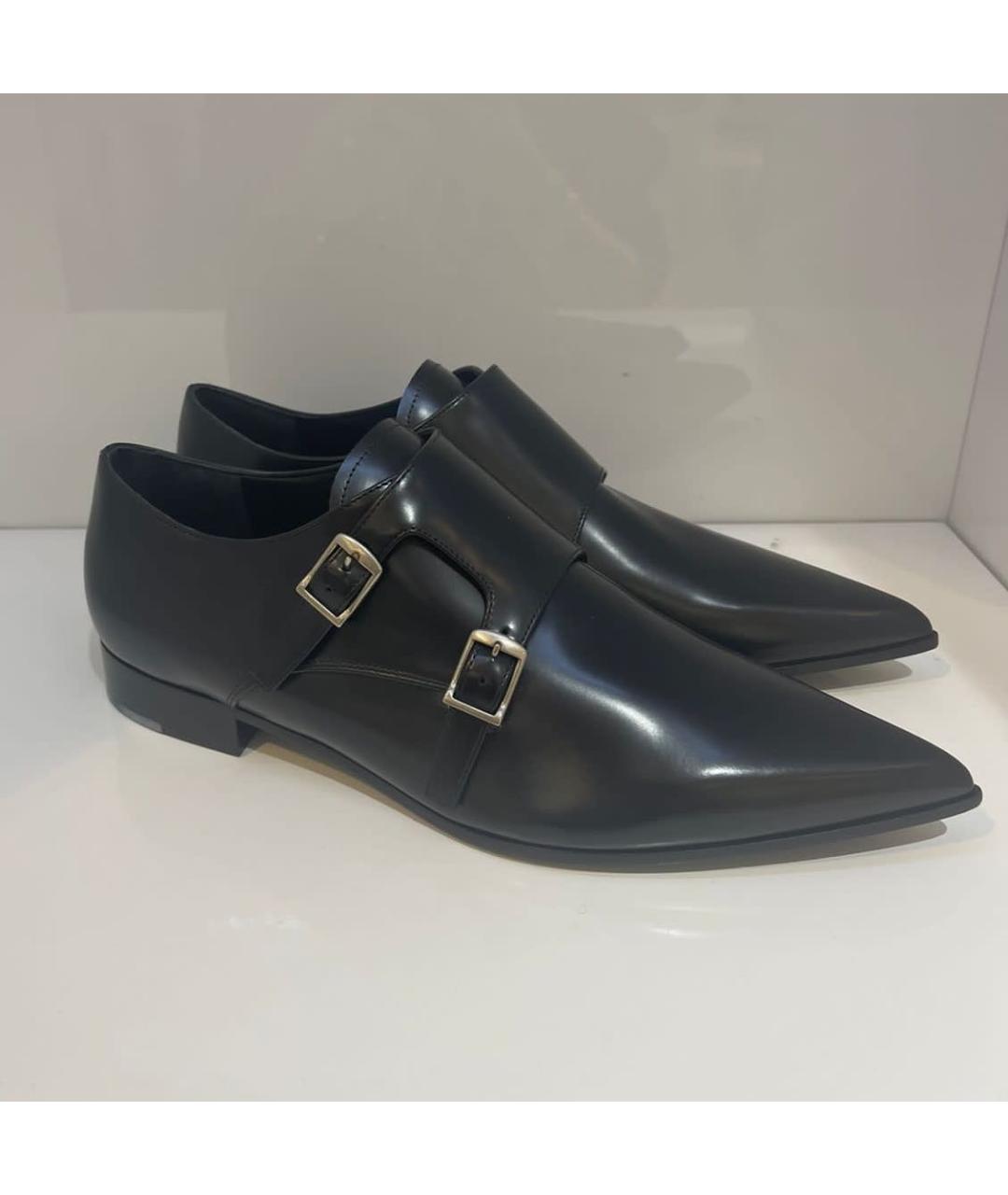 CHRISTIAN DIOR Черные кожаные туфли, фото 2