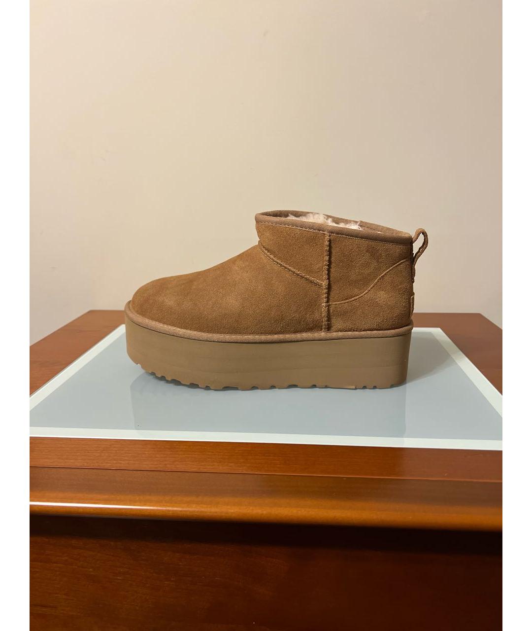 UGG AUSTRALIA Коричневые замшевые ботинки, фото 5