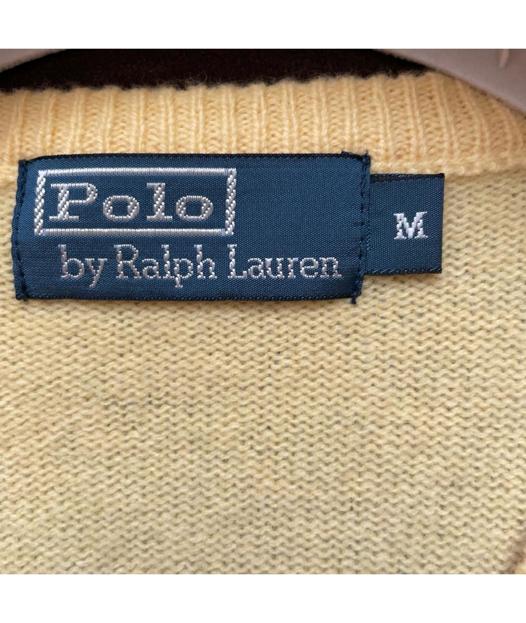 POLO RALPH LAUREN Желтый шерстяной джемпер / свитер, фото 3