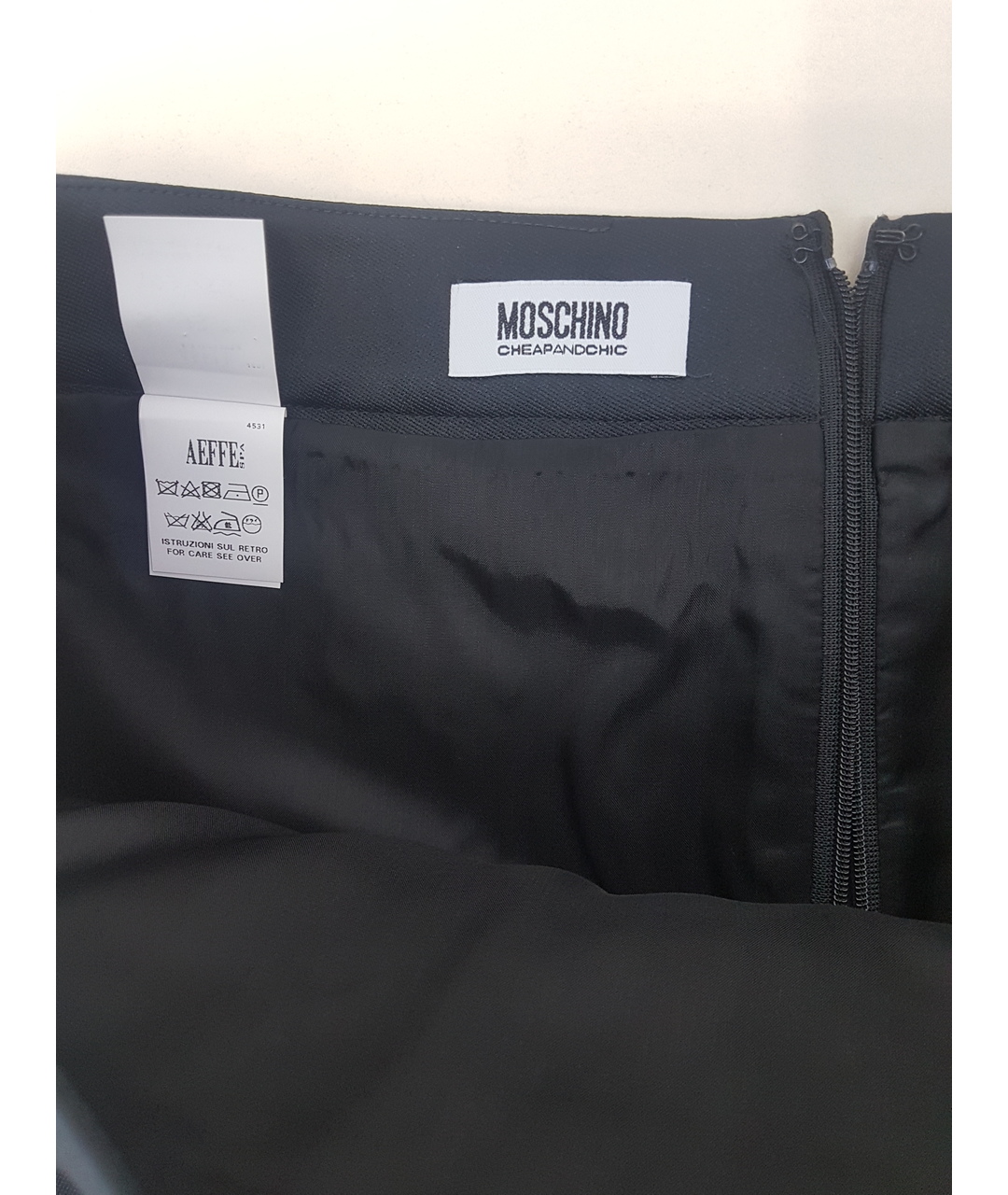 MOSCHINO Черная шелковая юбка мини, фото 3
