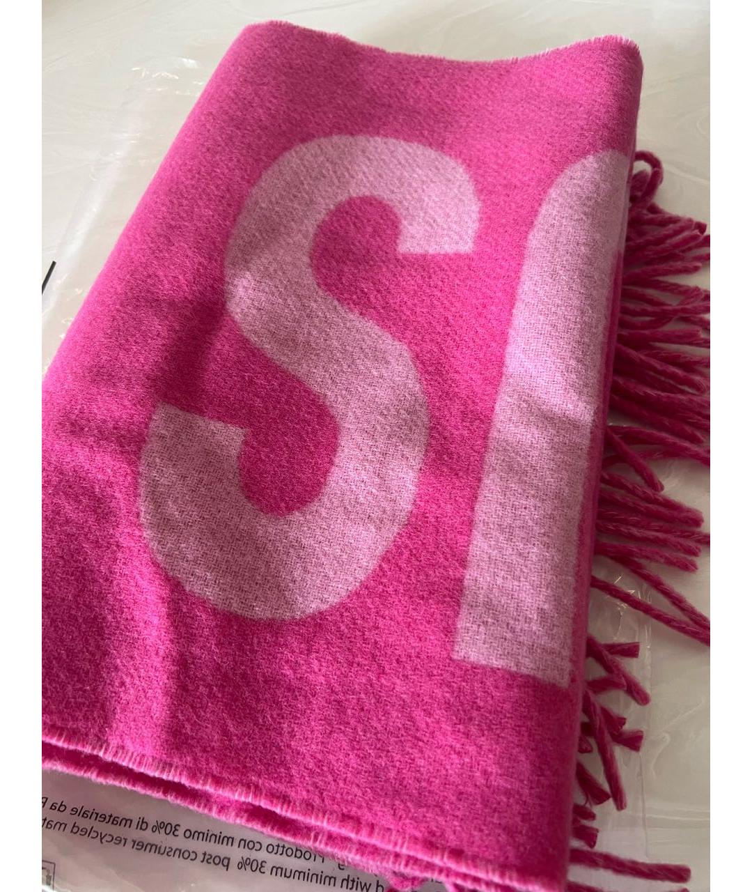 JACQUEMUS Розовый шерстяной шарф, фото 3