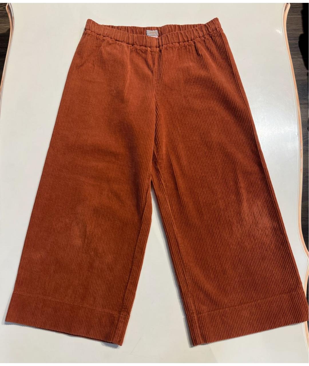IL GUFO Оранжевое хлопковые брюки и шорты, фото 4