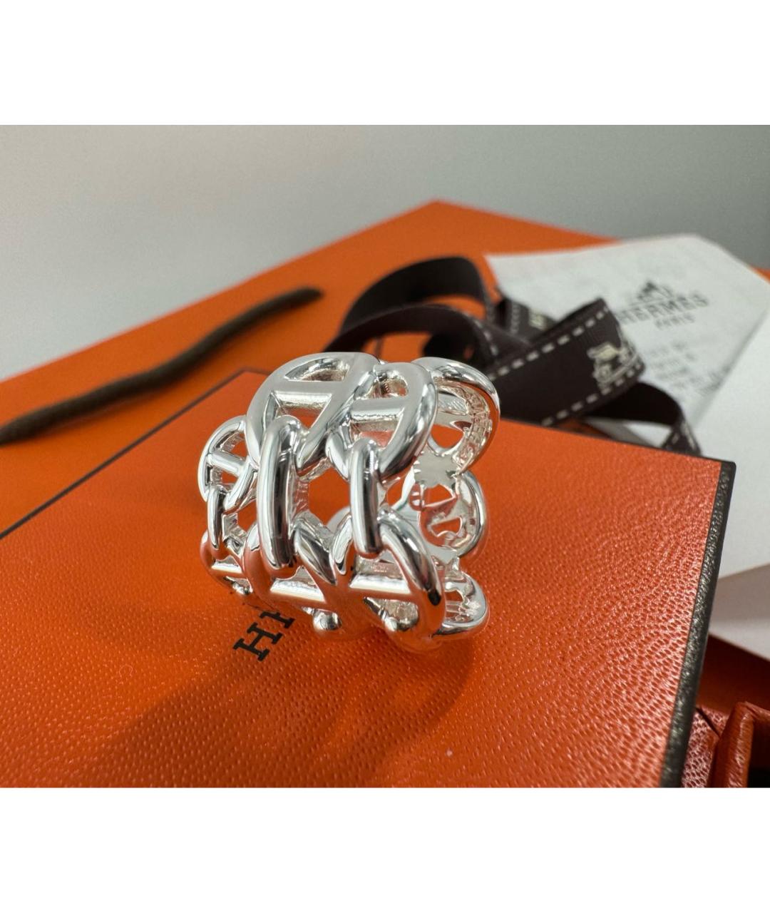 HERMES Серебряное серебряное кольцо, фото 2