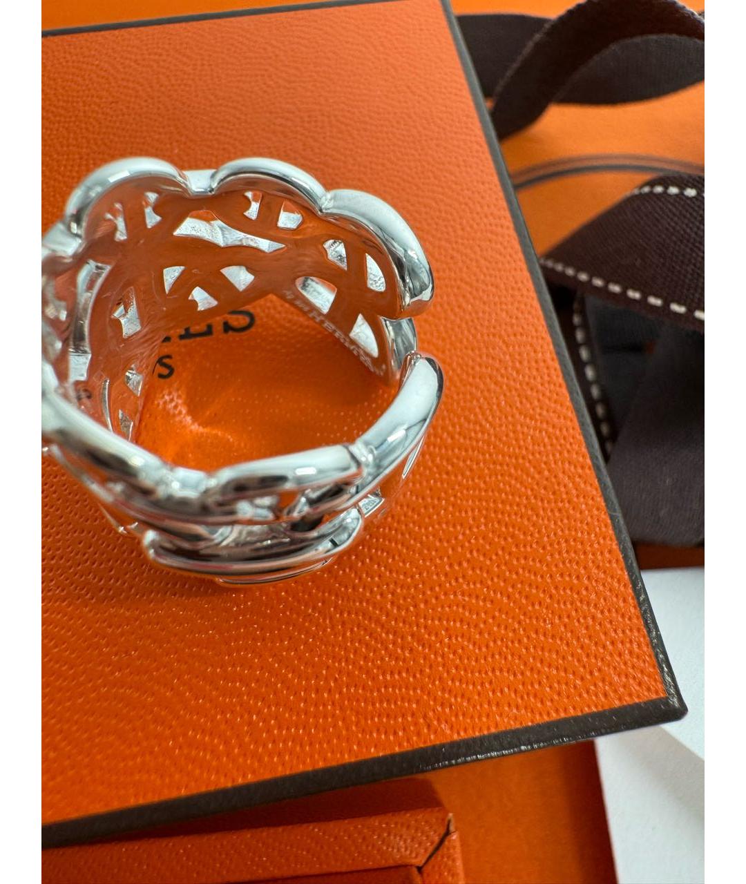 HERMES Серебряное серебряное кольцо, фото 7