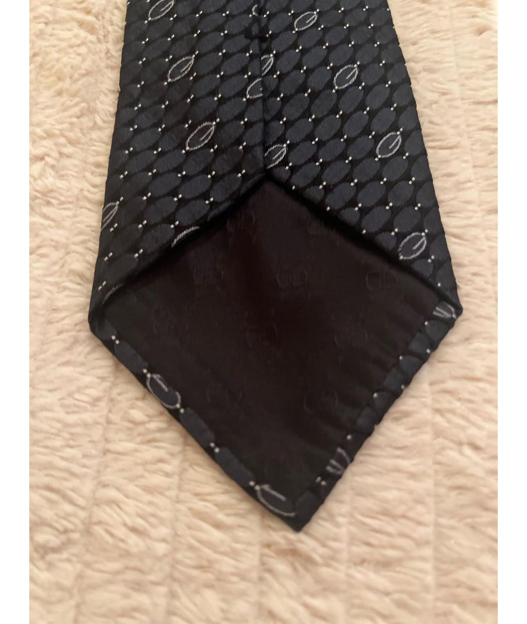 GUCCI Черный шелковый галстук, фото 4