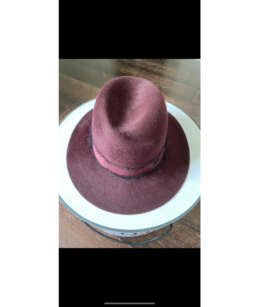MAISON MICHEL Бордовая кашемировая шляпа, фото 5