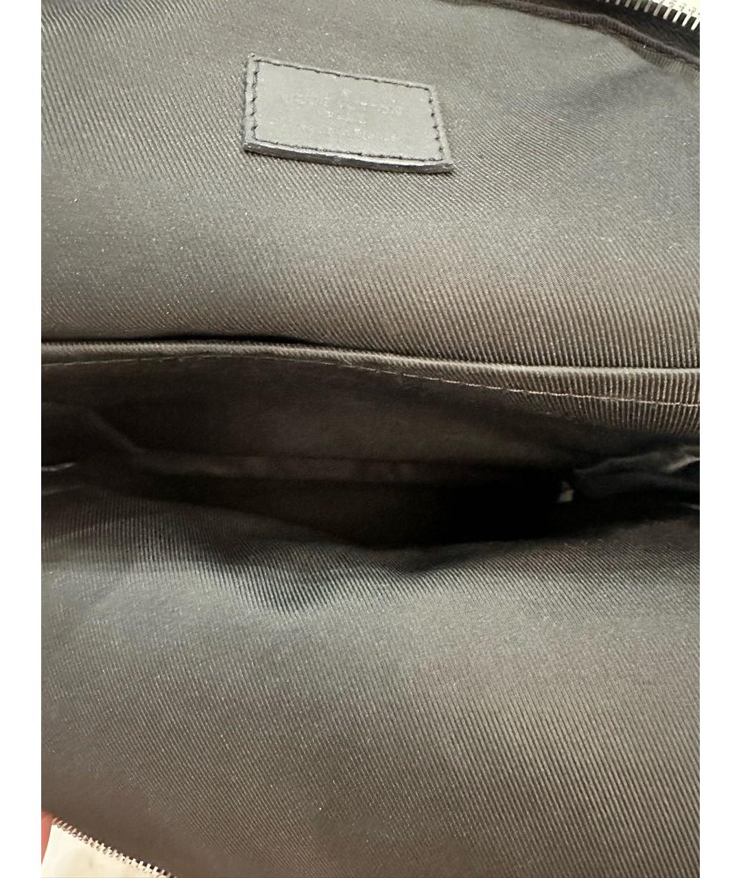 LOUIS VUITTON PRE-OWNED Черная кожаная сумка на плечо, фото 5