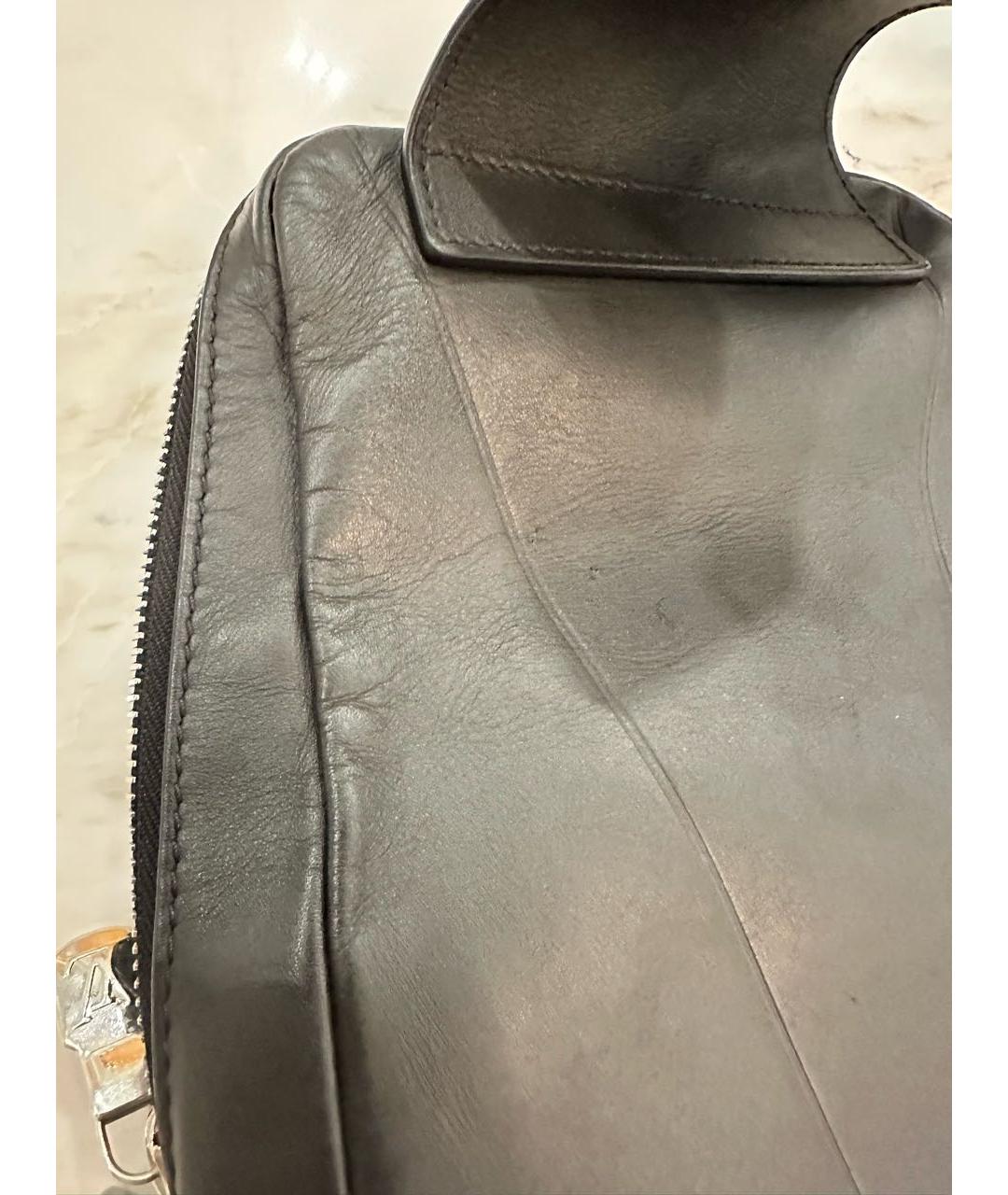 LOUIS VUITTON PRE-OWNED Черная кожаная сумка на плечо, фото 7