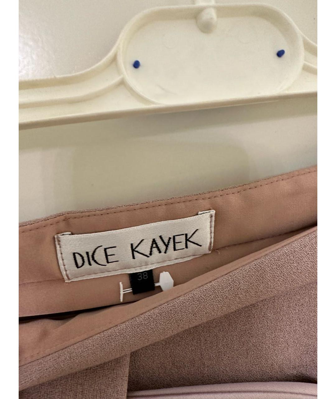 DICE KAYEK Розовая шерстяная юбка мини, фото 3