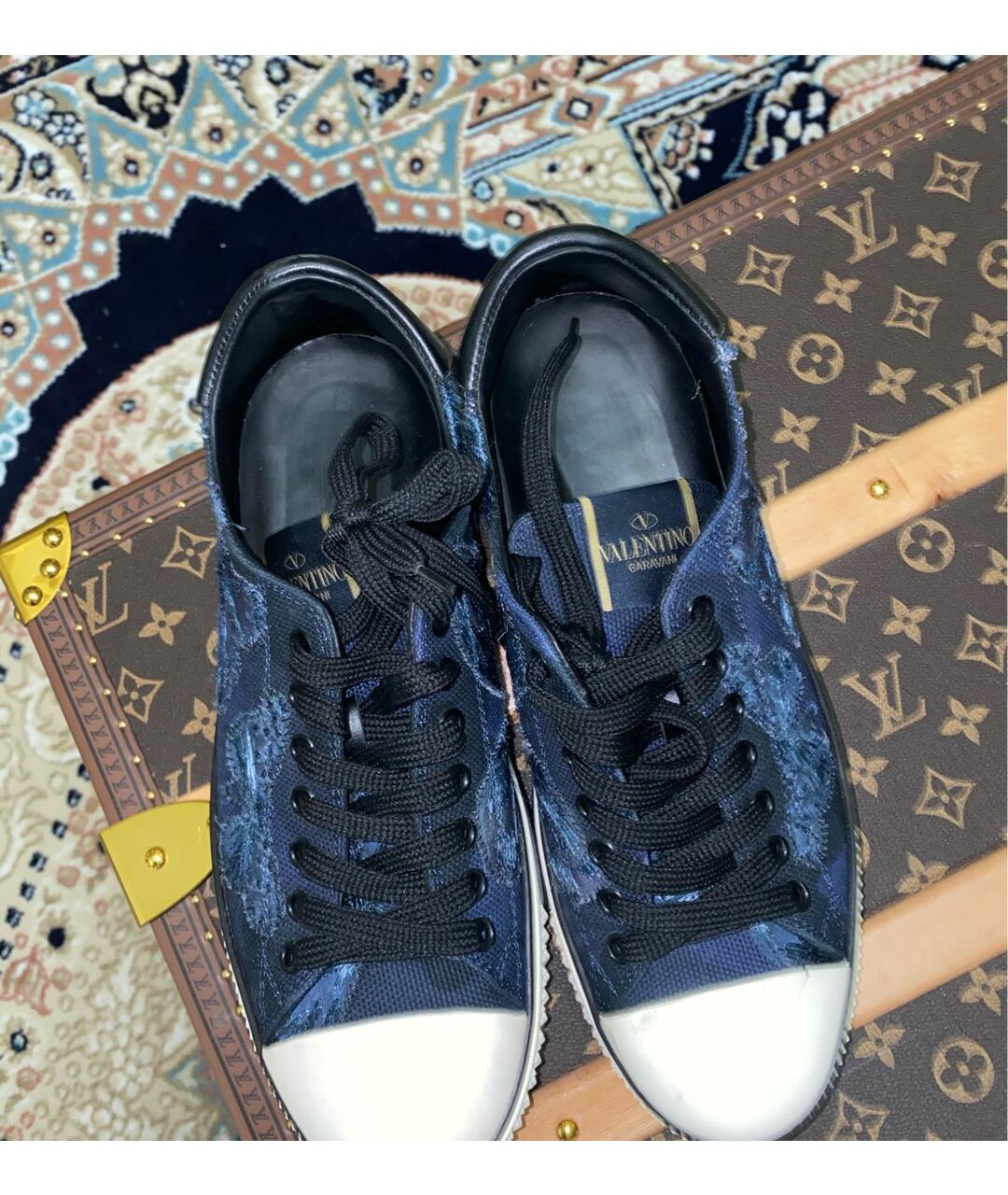 VALENTINO Темно-синие кроссовки, фото 2