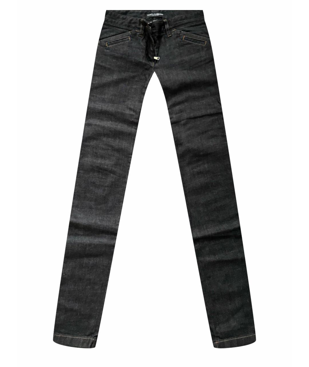 DOLCE&GABBANA Черные прямые джинсы, фото 1