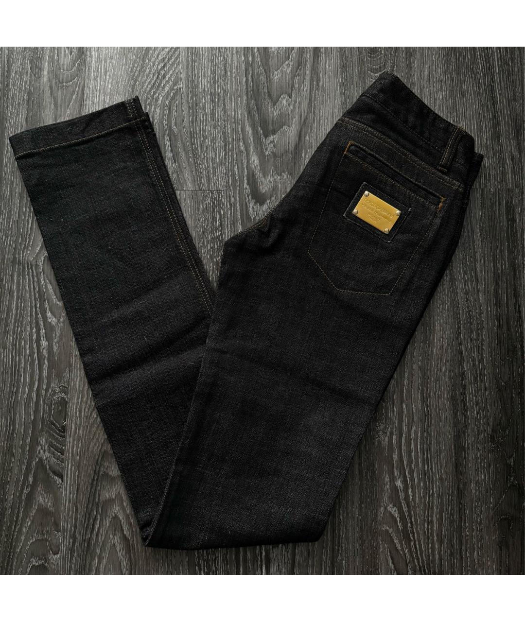 DOLCE&GABBANA Черные прямые джинсы, фото 5