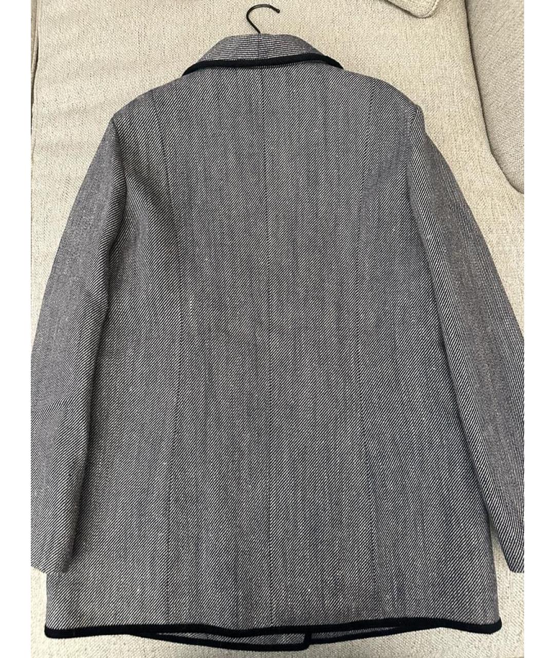 PHILOSOPHY DI LORENZO SERAFINI Серый льняной жакет/пиджак, фото 3