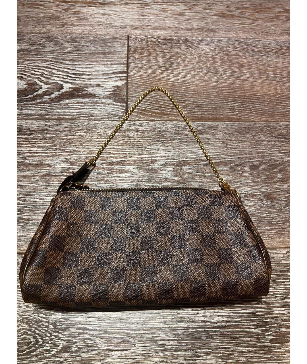 LOUIS VUITTON Коричневая кожаная сумка через плечо, фото 3