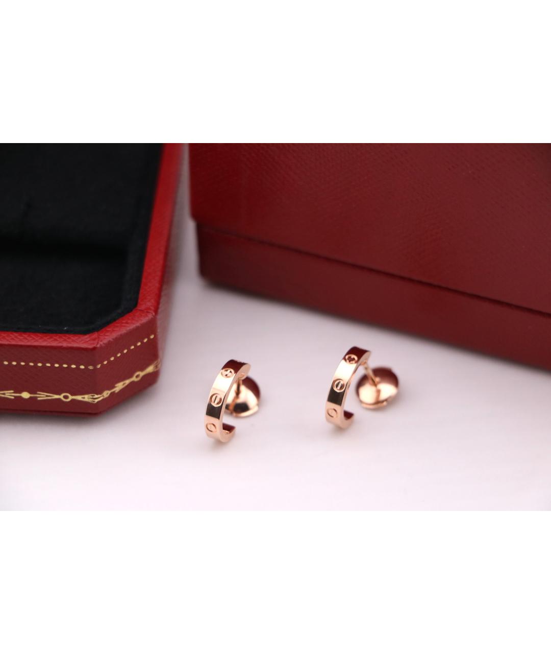 CARTIER Золотые серьги из розового золота, фото 4
