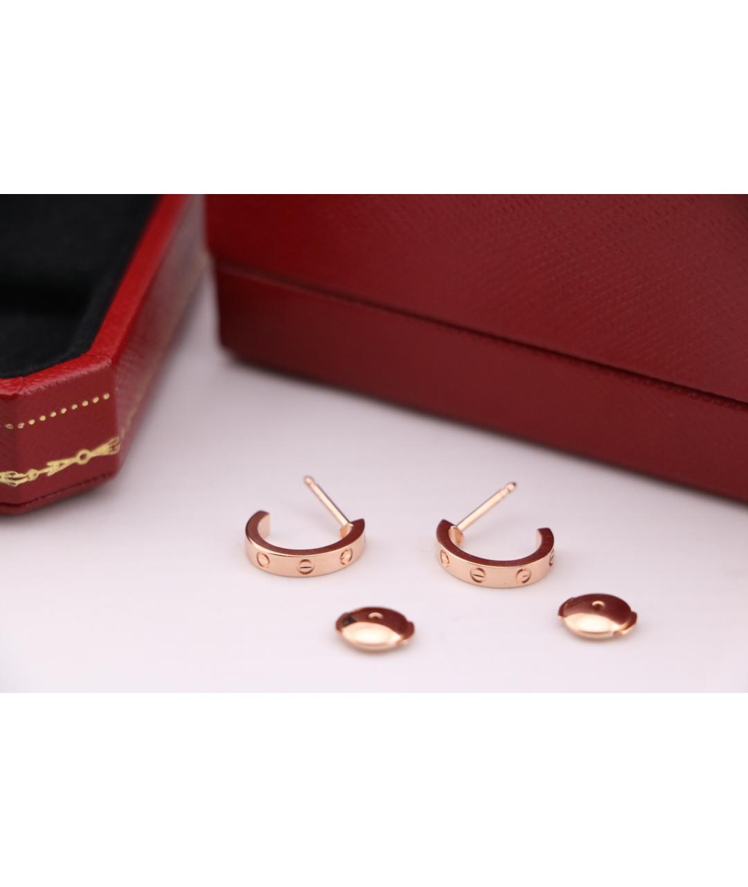 CARTIER Золотые серьги из розового золота, фото 5