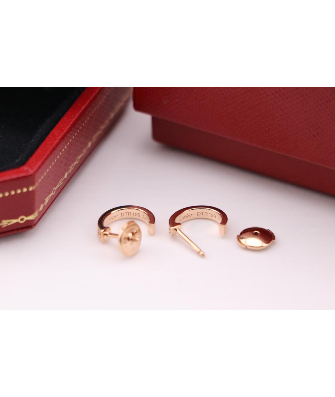CARTIER Золотые серьги из розового золота, фото 6