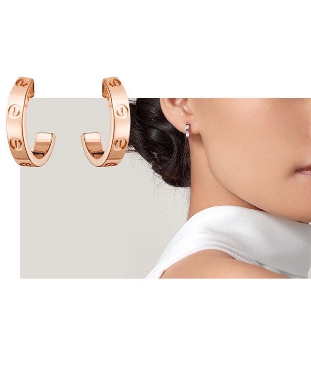 CARTIER Золотые серьги из розового золота, фото 8