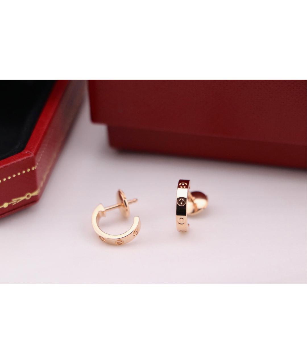 CARTIER Золотые серьги из розового золота, фото 7