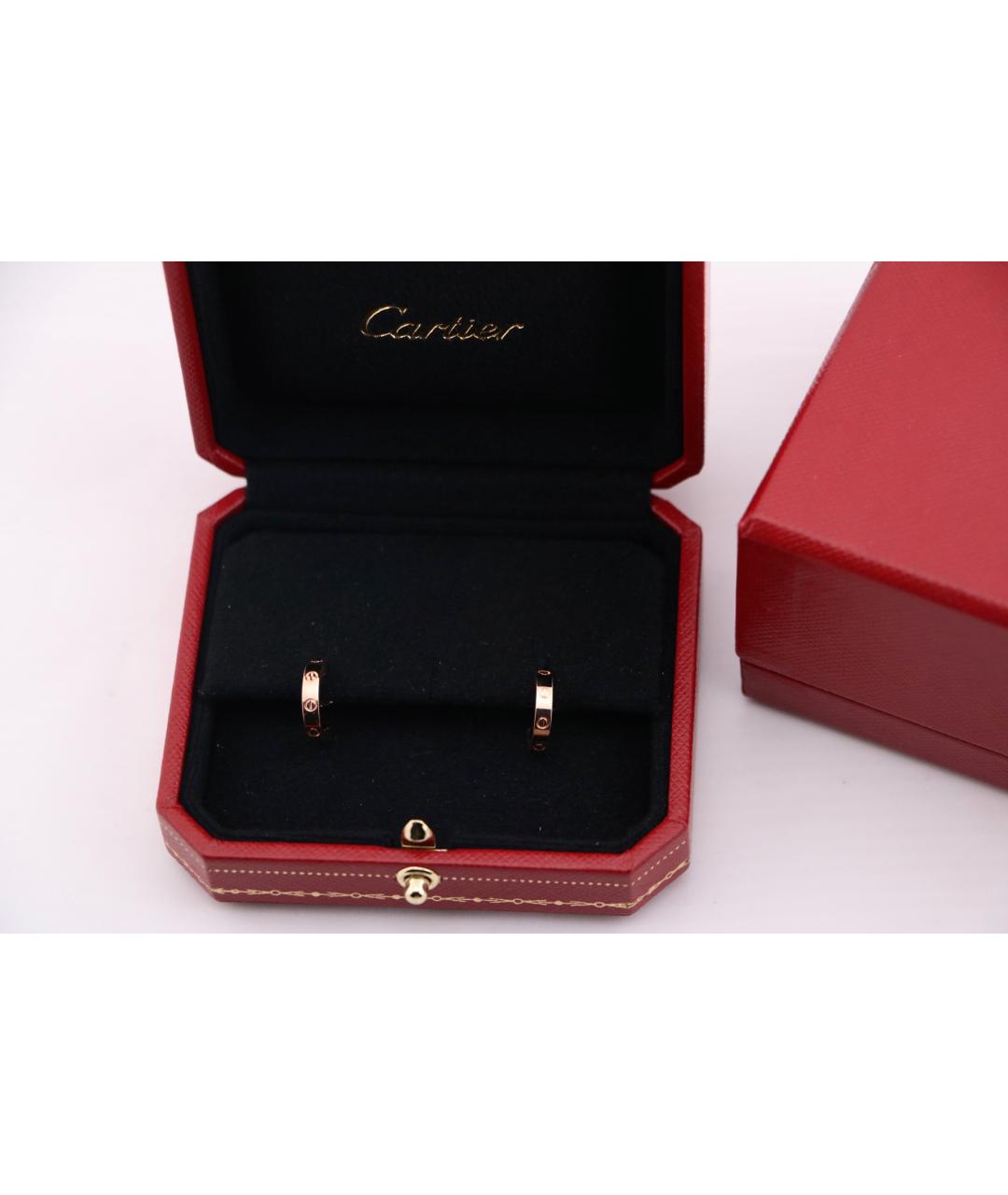 CARTIER Золотые серьги из розового золота, фото 2