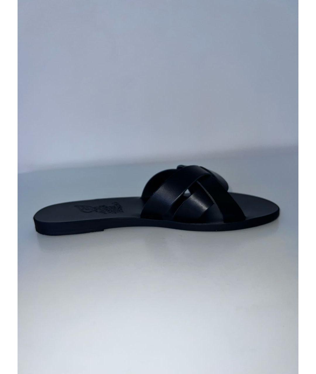 ANCIENT GREEK SANDALS Черные кожаные сандалии, фото 6