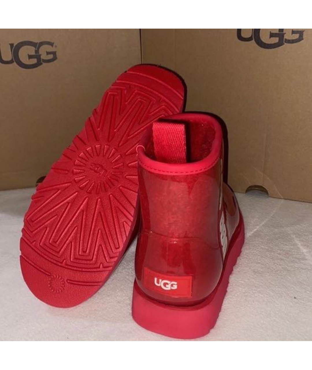 UGG AUSTRALIA Красные резиновые ботинки, фото 4